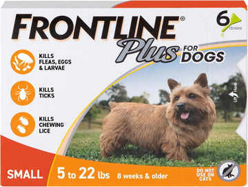 Frontline Plus Flea and Tick Treatment for Small Dogs Upto 5 to 22 lbs. 6 Treatments (Discount offer)