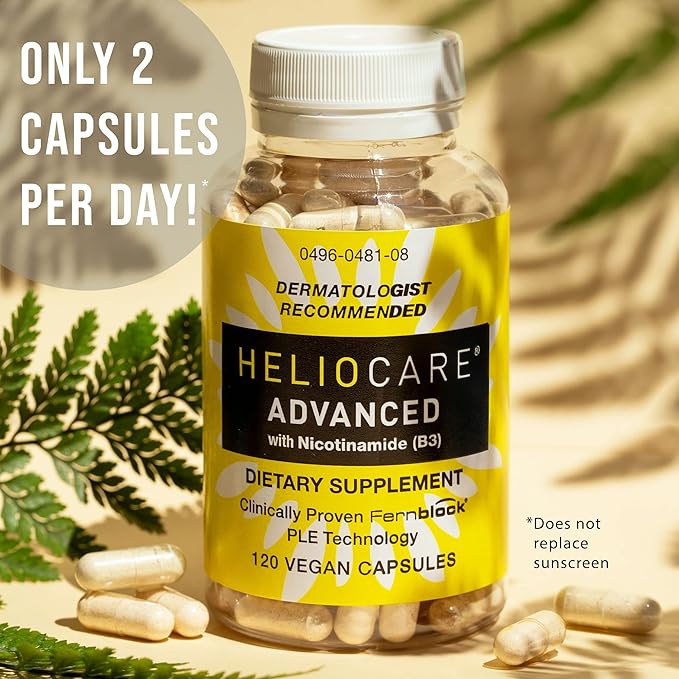 Heliocare Advanced Niacin B3 Supplement - 240mg Fernblock PLE Extract & 500mg Vitamin B3 Niacin